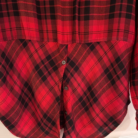 Lucky Brand Red and Black Plaid Shirt - Picture 5 of 6